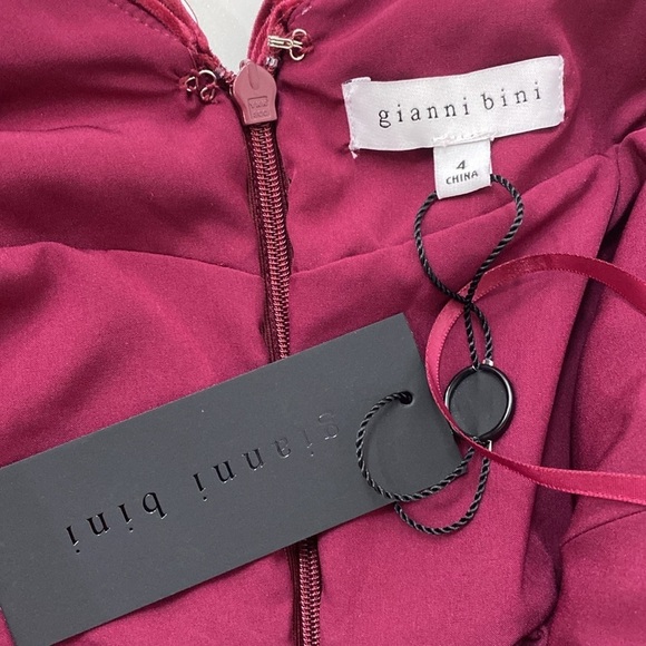 Gianni Binni Velvet Mini Dress Plunge Neckline - Picture 12 of 13